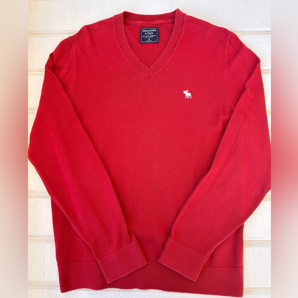 Abercrombie & Fitch Men’s Pima Cotton V-Neck Sweater Size Medium